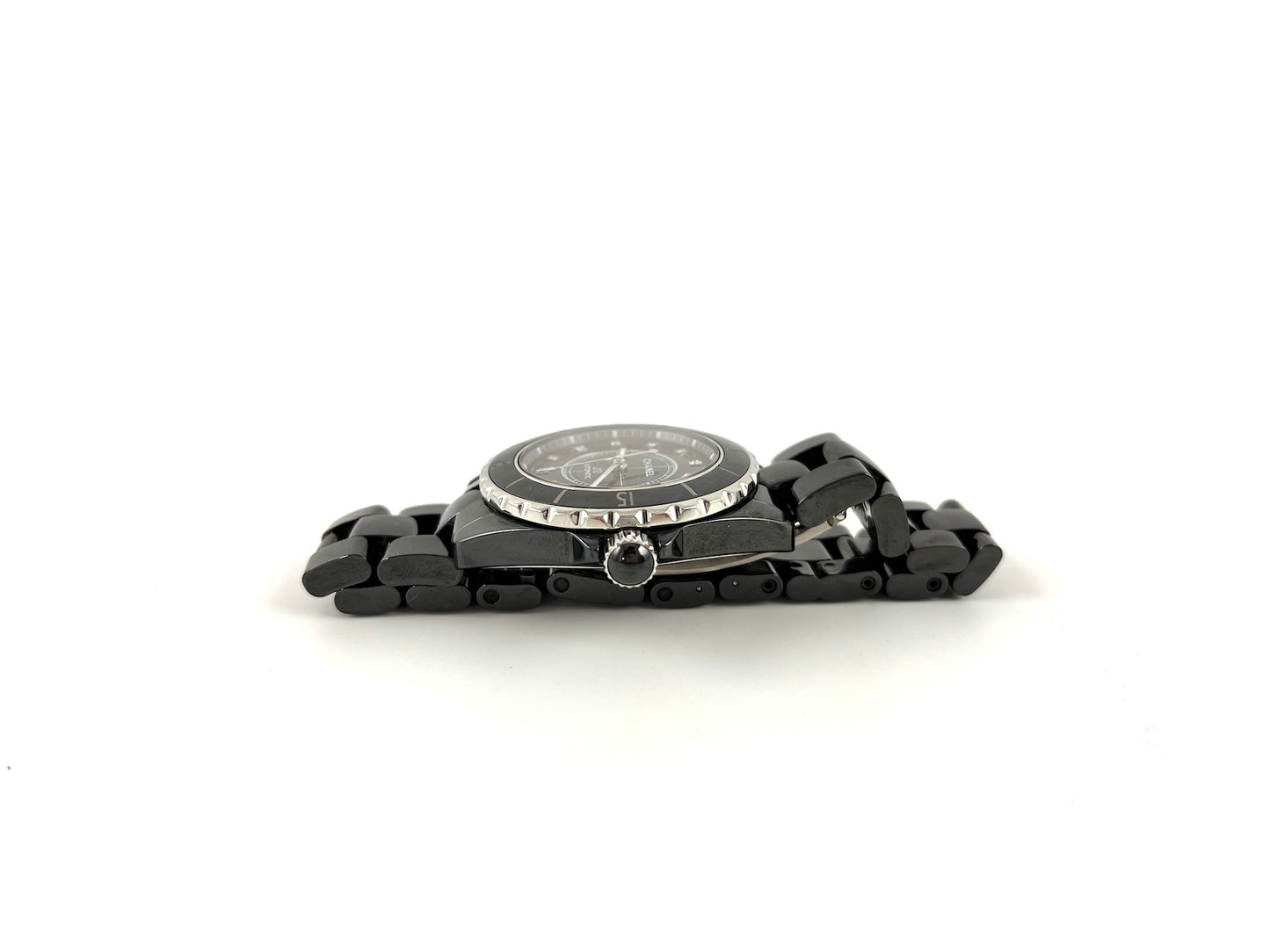 CHANEL J12 38mm Black Ceramic Diamond Automatic Watch