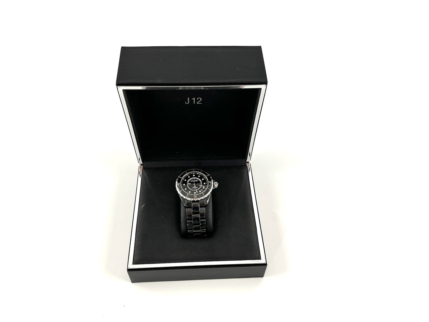 CHANEL J12 38mm Black Ceramic Diamond Automatic Watch