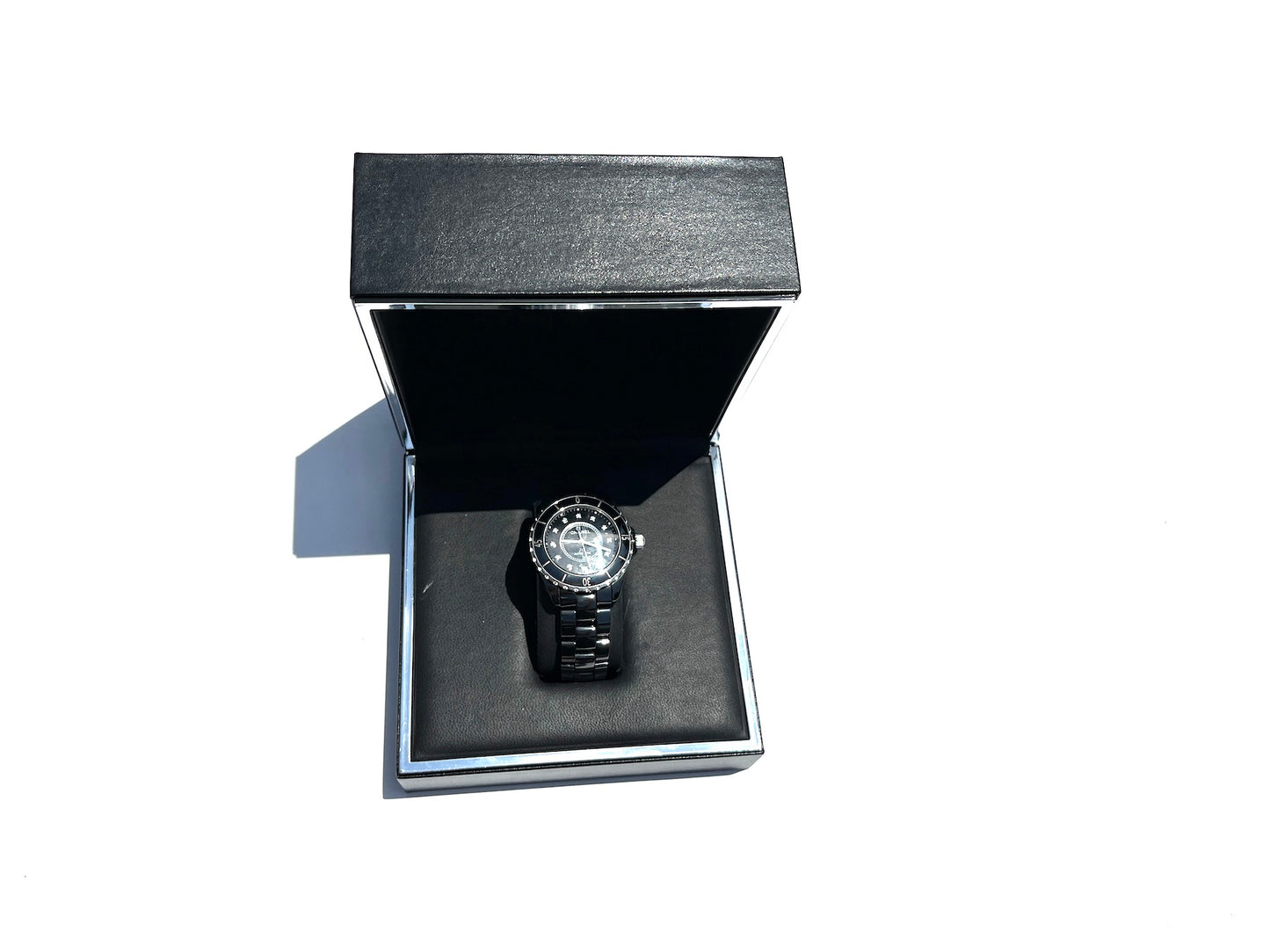 CHANEL J12 38mm Black Ceramic Diamond Automatic Watch