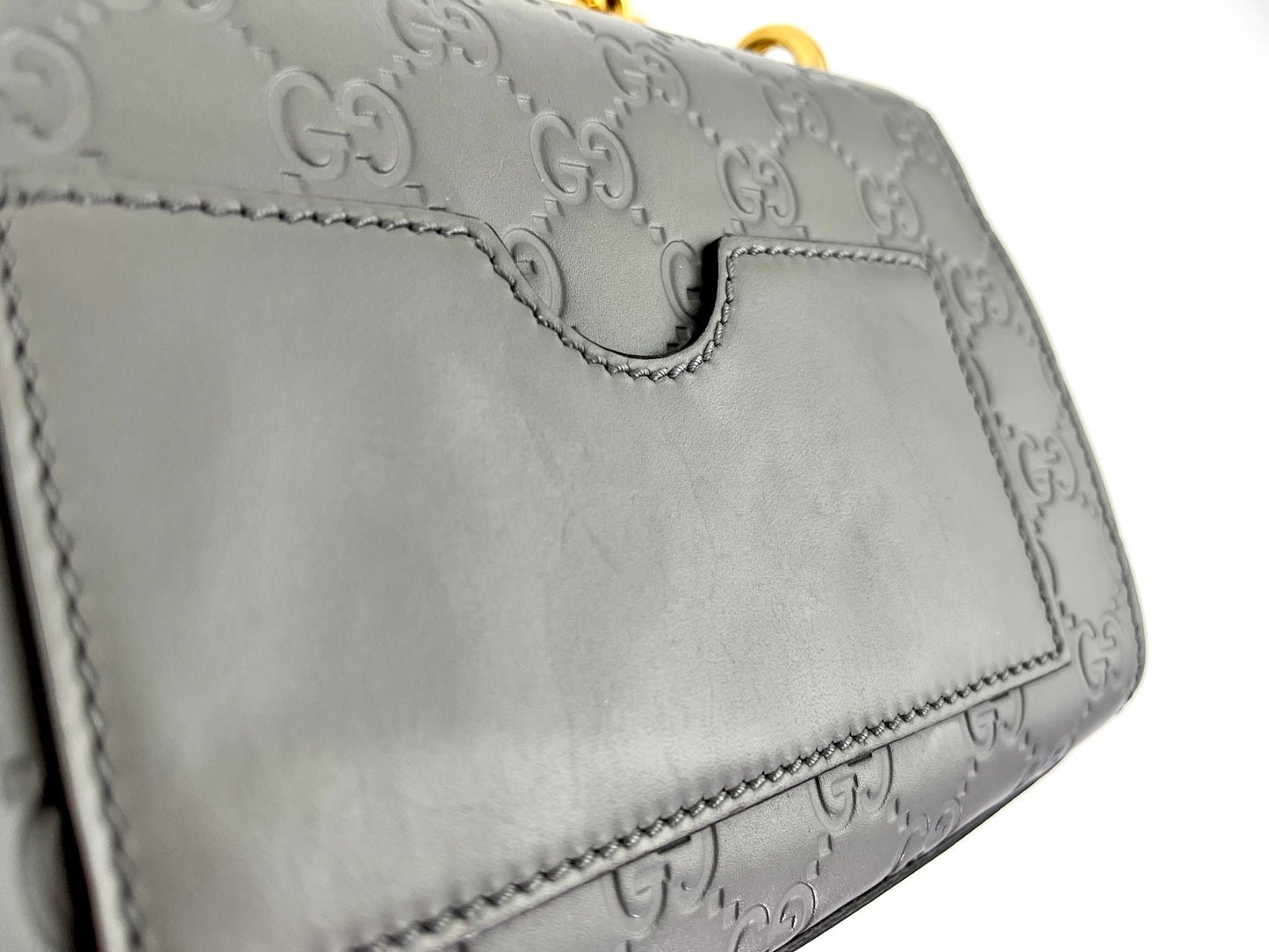 On layaway Gucci Padlock Gray Guccissima Leather Small Crossbody Bag