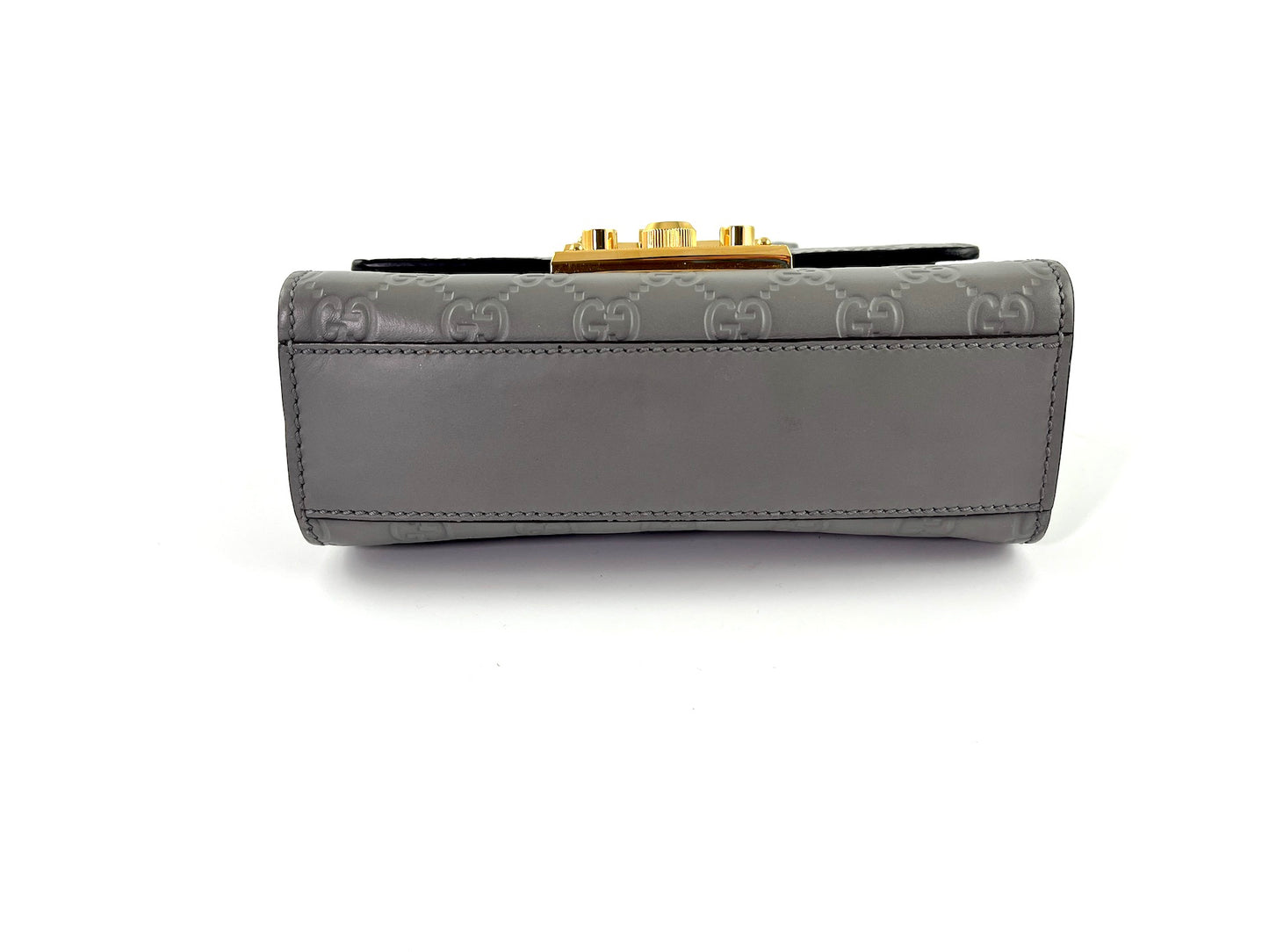 On layaway Gucci Padlock Gray Guccissima Leather Small Crossbody Bag