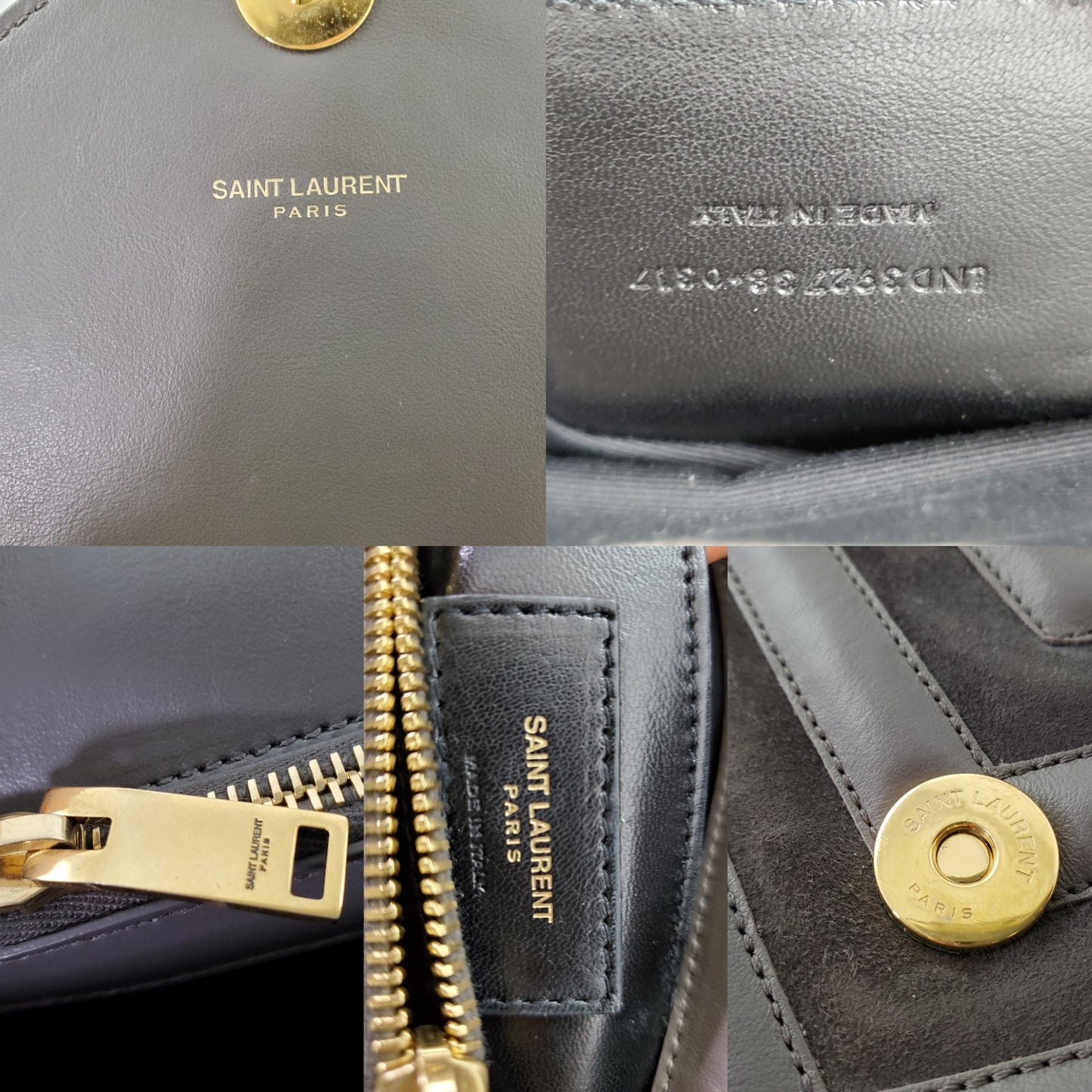 Saint Laurent Gray Medium Matelasse College Bag