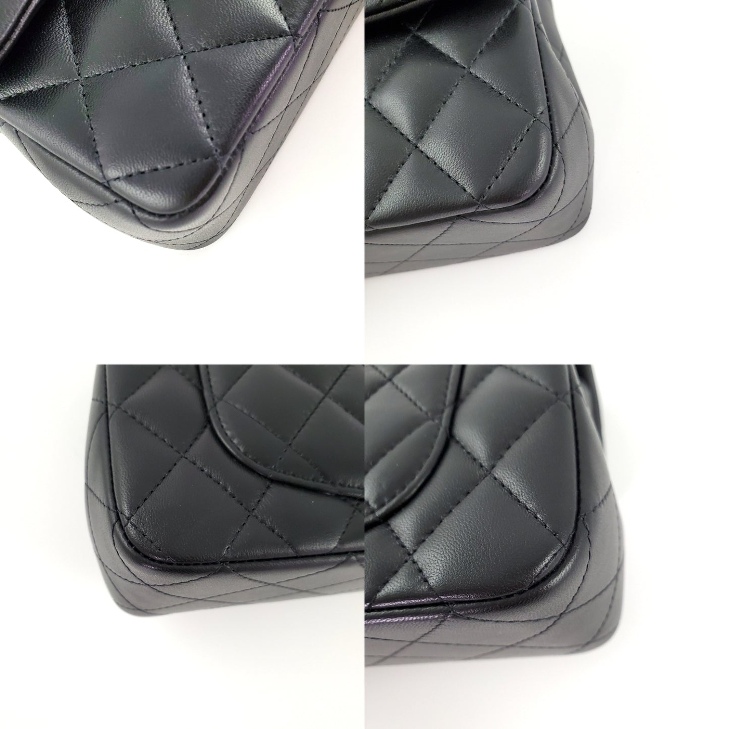 CHANEL 22P Top Handle Black Rectangular Mini Flap Bag