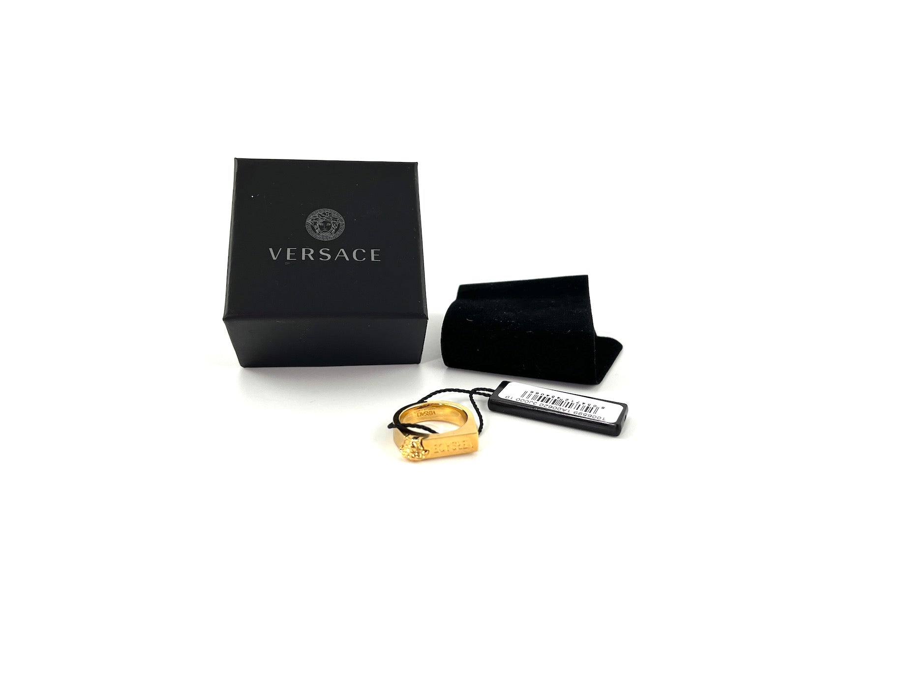 New Versace Medusa Logo Engraved Ring 8.5 19
