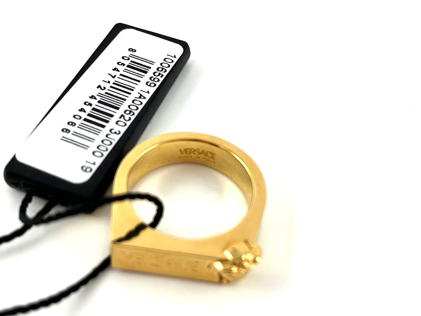 New Versace Medusa Logo Engraved Ring 8.5 19