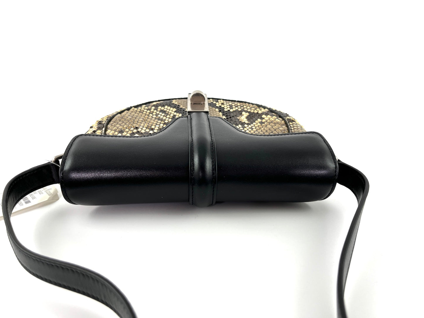 New CELINE Besace 16 Small Smooth Calfskin Snakeskin Crossbody Bag