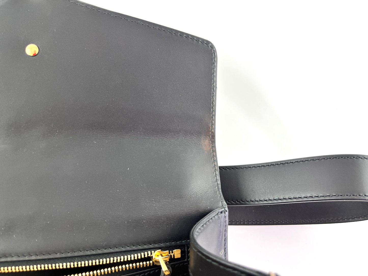 GUCCI Sylvie Calf Hair Leopard Print Web Small Shoulder Bag