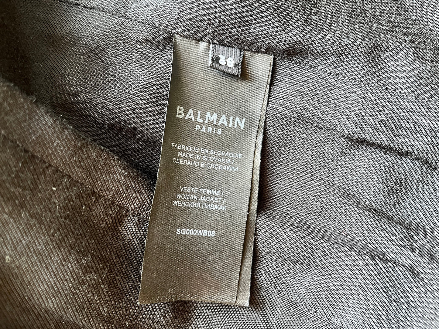 Balmain Navy Blue Gold Button Embellished Wool Blazer Jacket 38