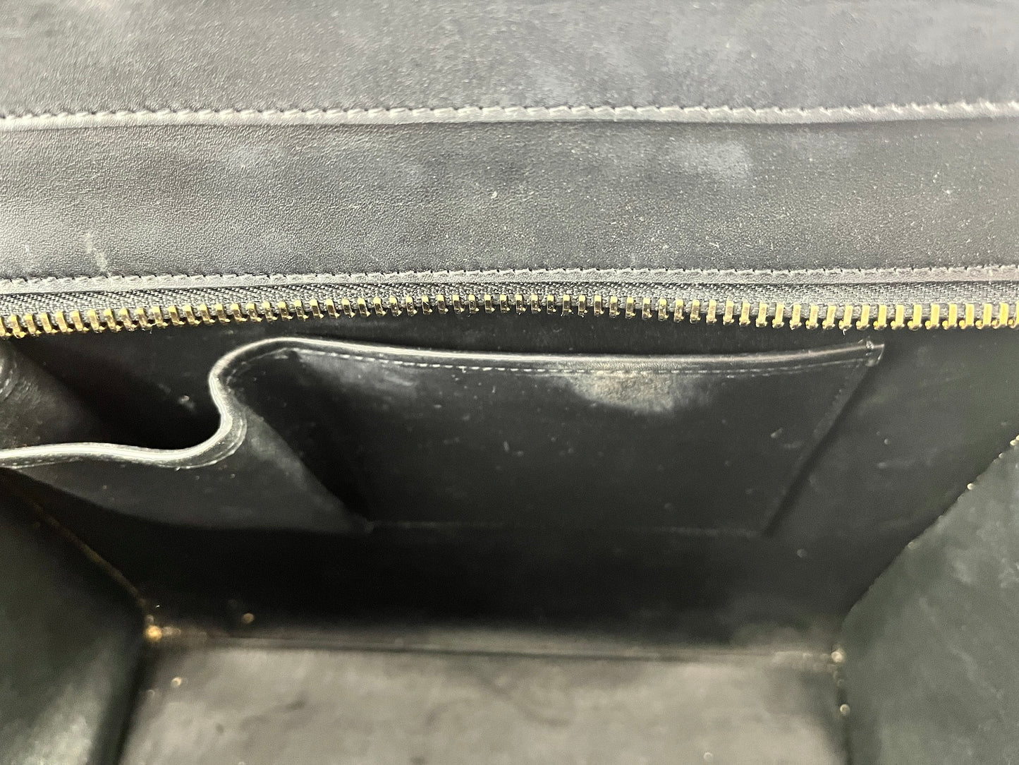 Celine Phantom Black White Taupe Leather Luggage Bag