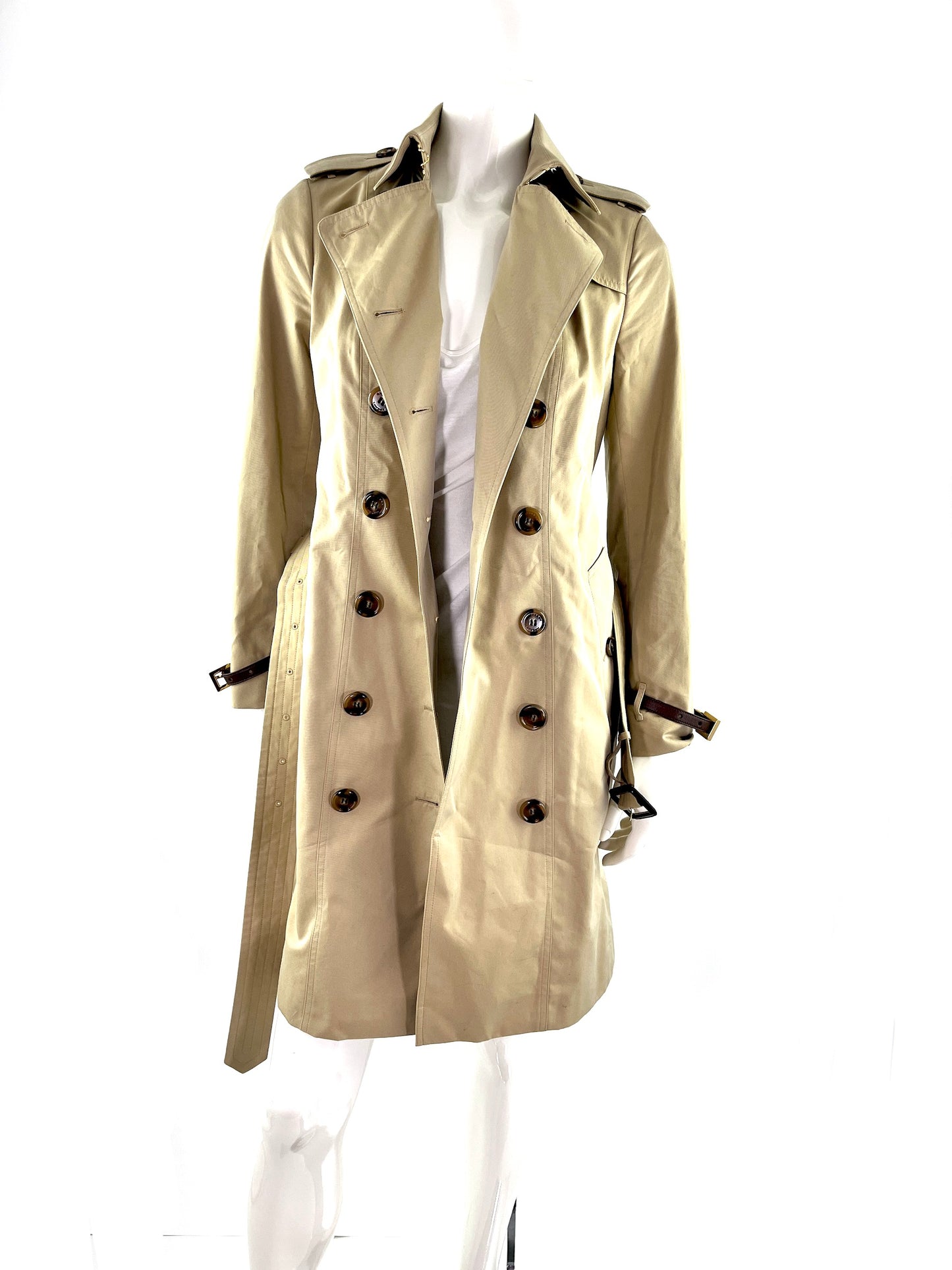 Burberry London Beige Trench Coat Jacket 40 6
