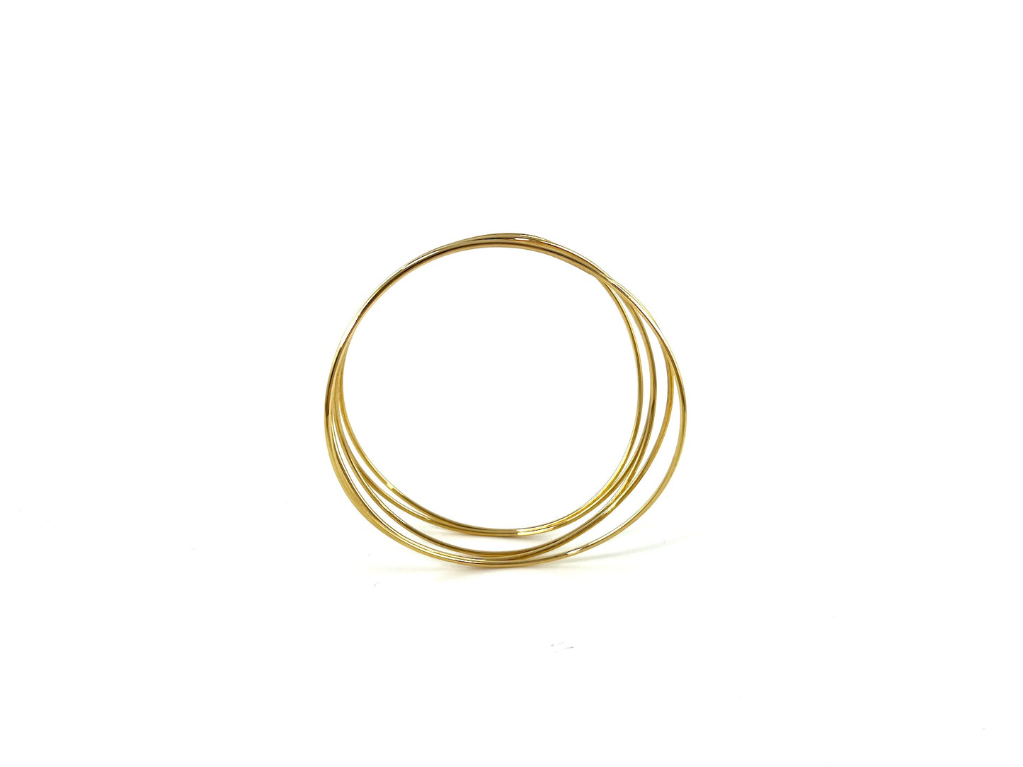 Tiffany & Co Elsa Peretti 18k Yellow Gold Wave Five Row Bangle
