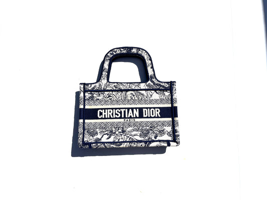 Christian Dior 2021 Mini Oblique Book Bag Tote