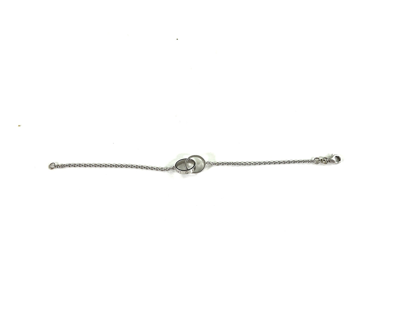Cartier 18k 750 White Gold Interlocking LOVE Chain Bracelet