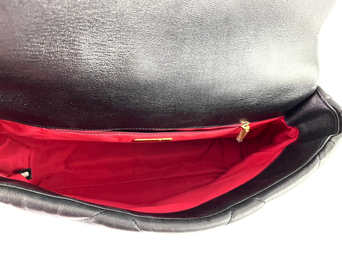 CHANEL 19 Black Goatskin 2020 Chain Quilted Maxi Bag