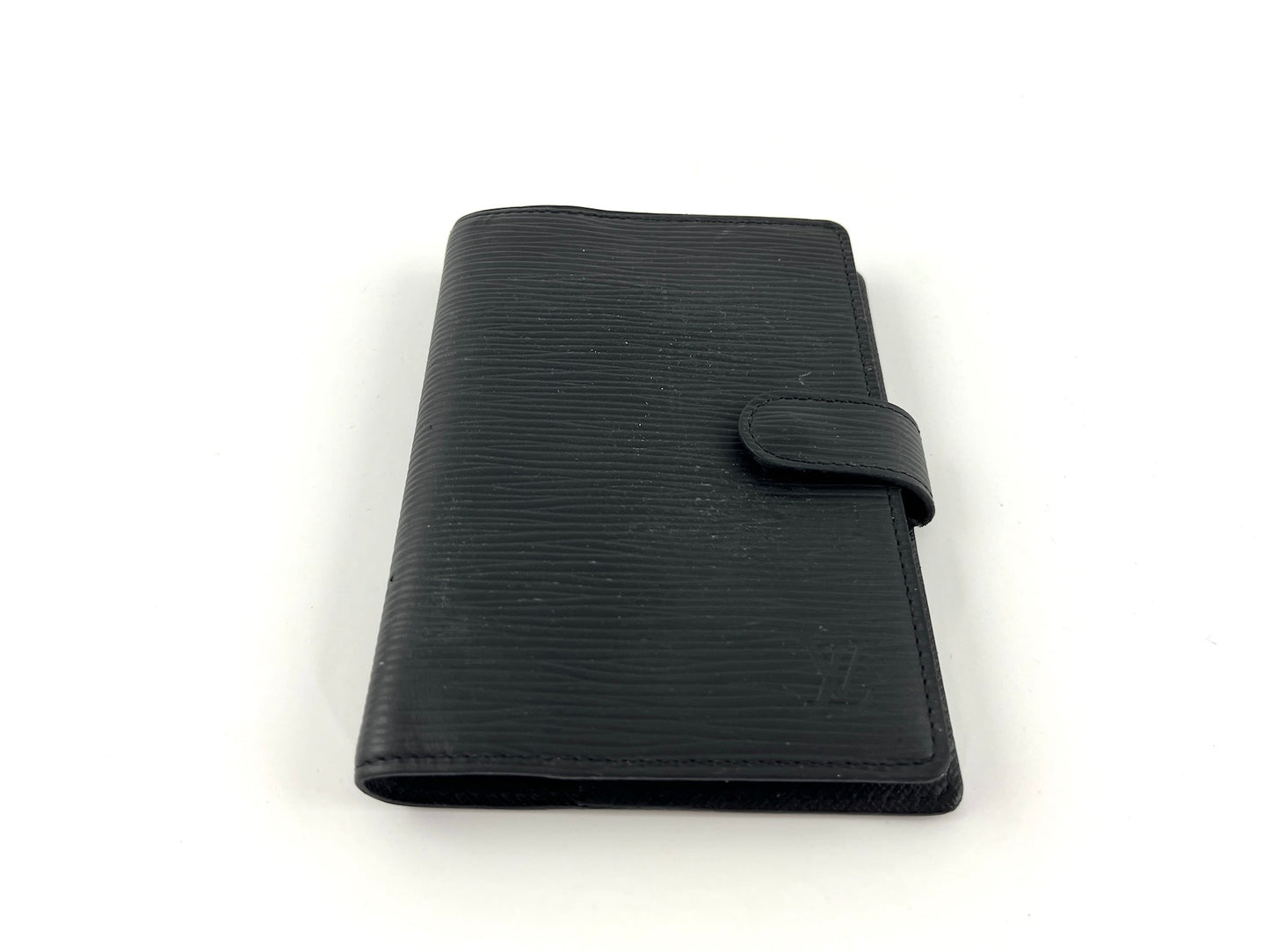 LOUIS VUITTON Black Epi Leather Small Ring Agenda Planner Cover