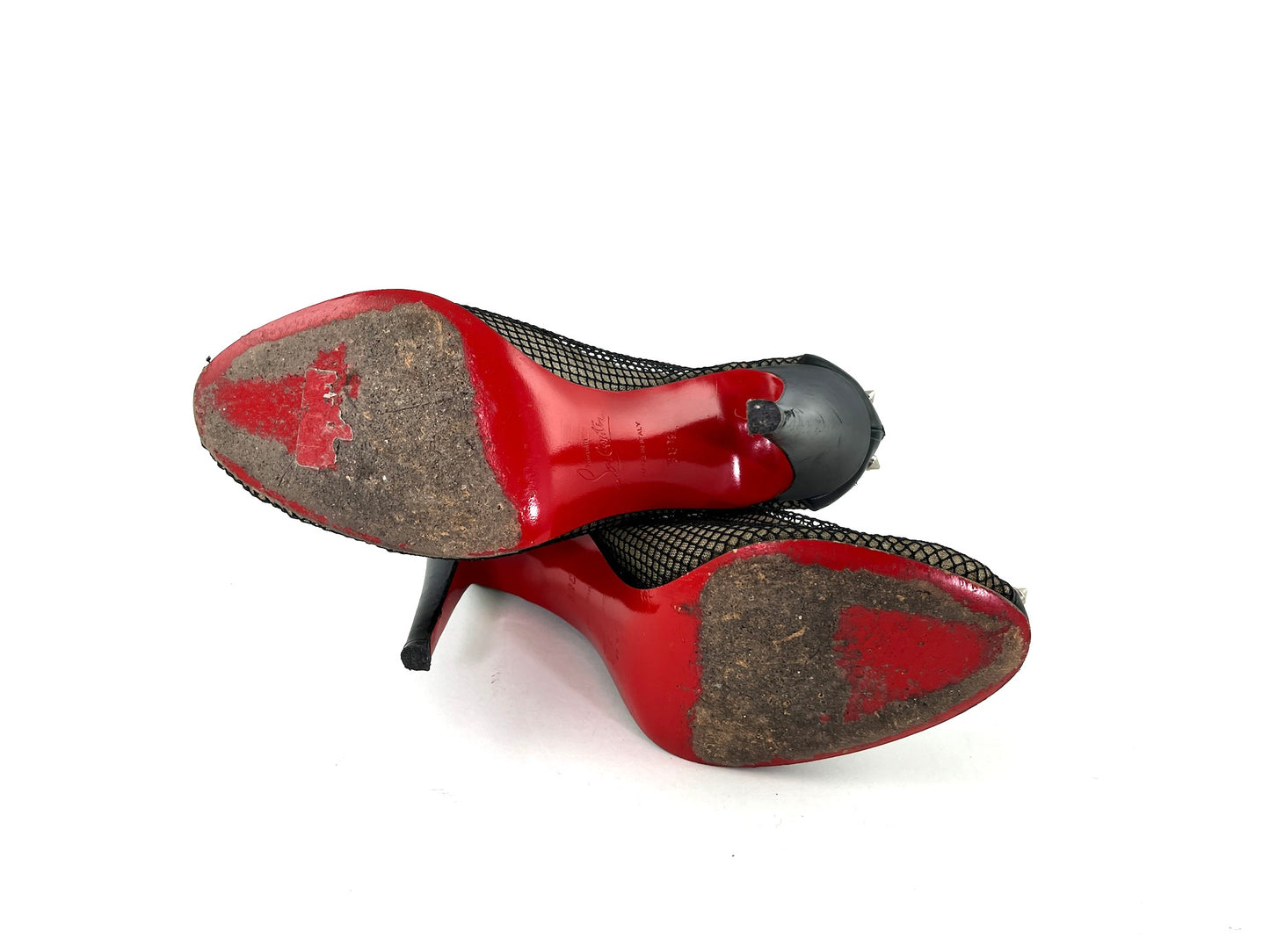 Christian Louboutin Bourriche Mesh Spike Booties 38.5