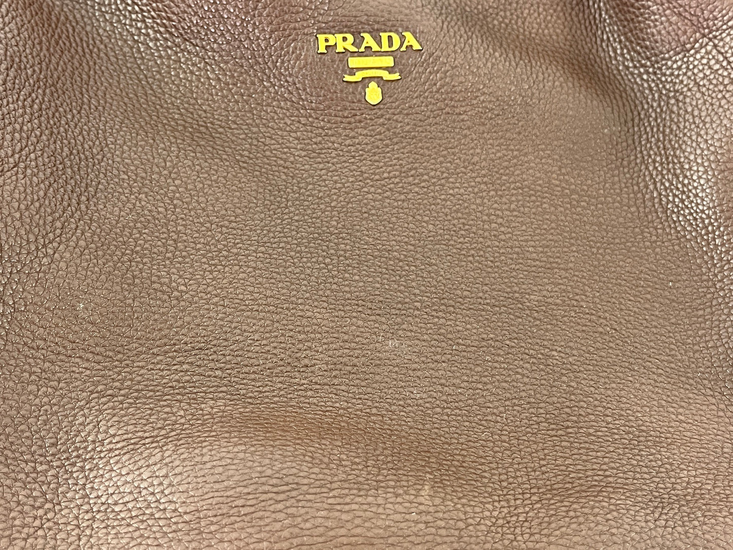 Prada Vitello Daino Brown Leather Hobo Bag