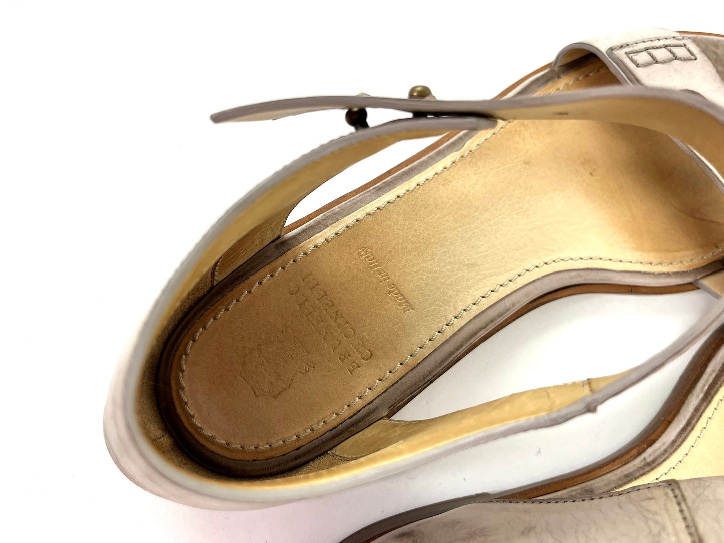 Brunello Cucinelli Gray Leather Sandals 38 8