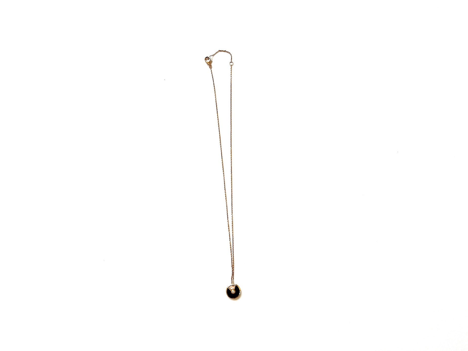 Cartier Amulette De Cartier XS Onyx Diamond Pendant Necklace
