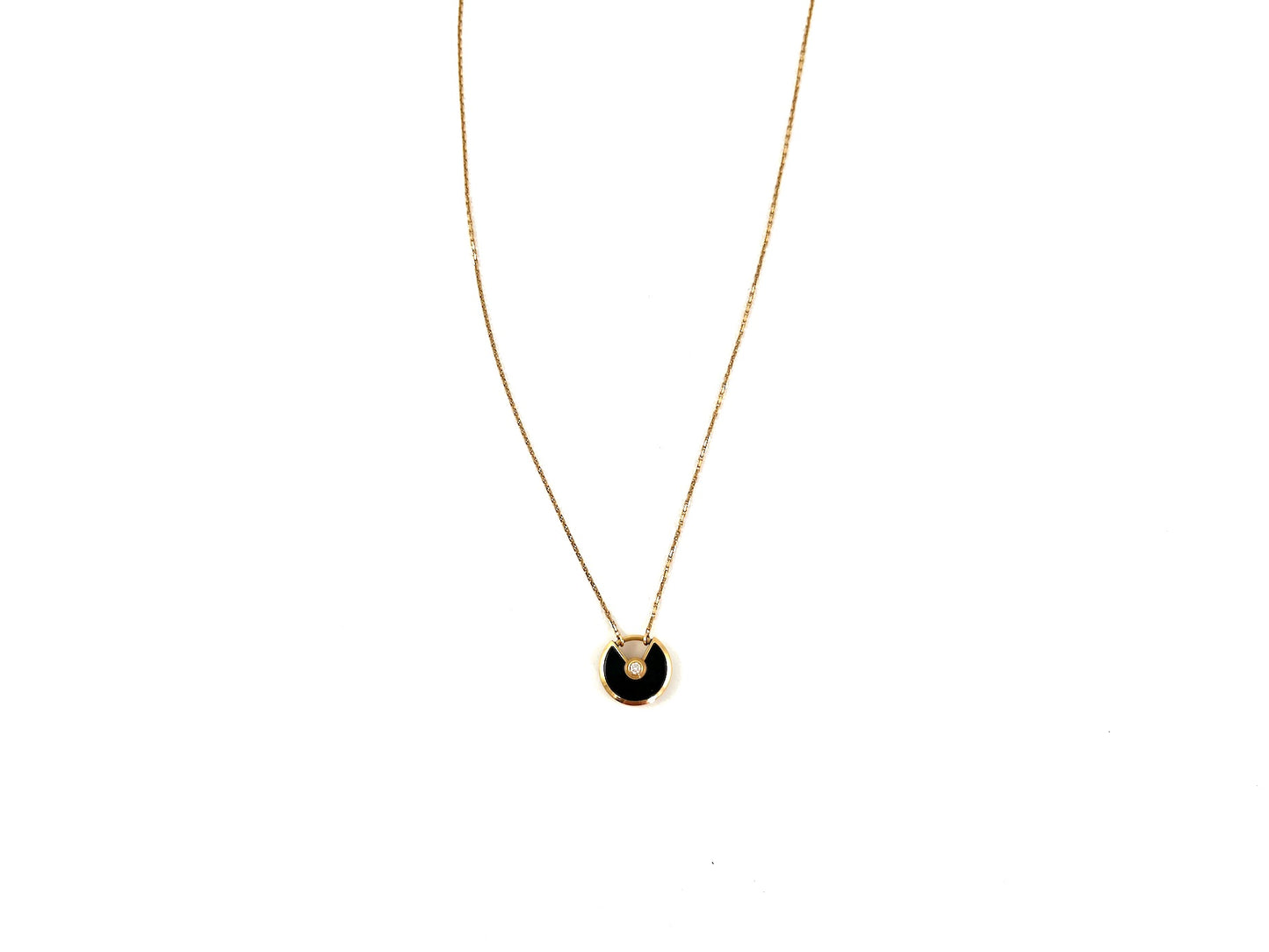 Cartier Amulette De Cartier XS Onyx Diamond Pendant Necklace