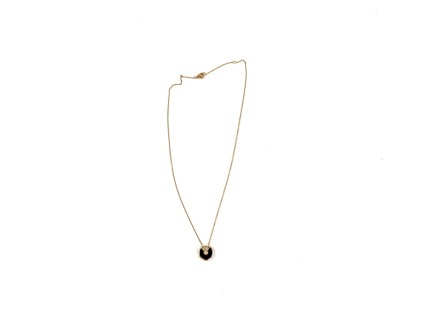 Cartier Amulette De Cartier XS Onyx Diamond Pendant Necklace