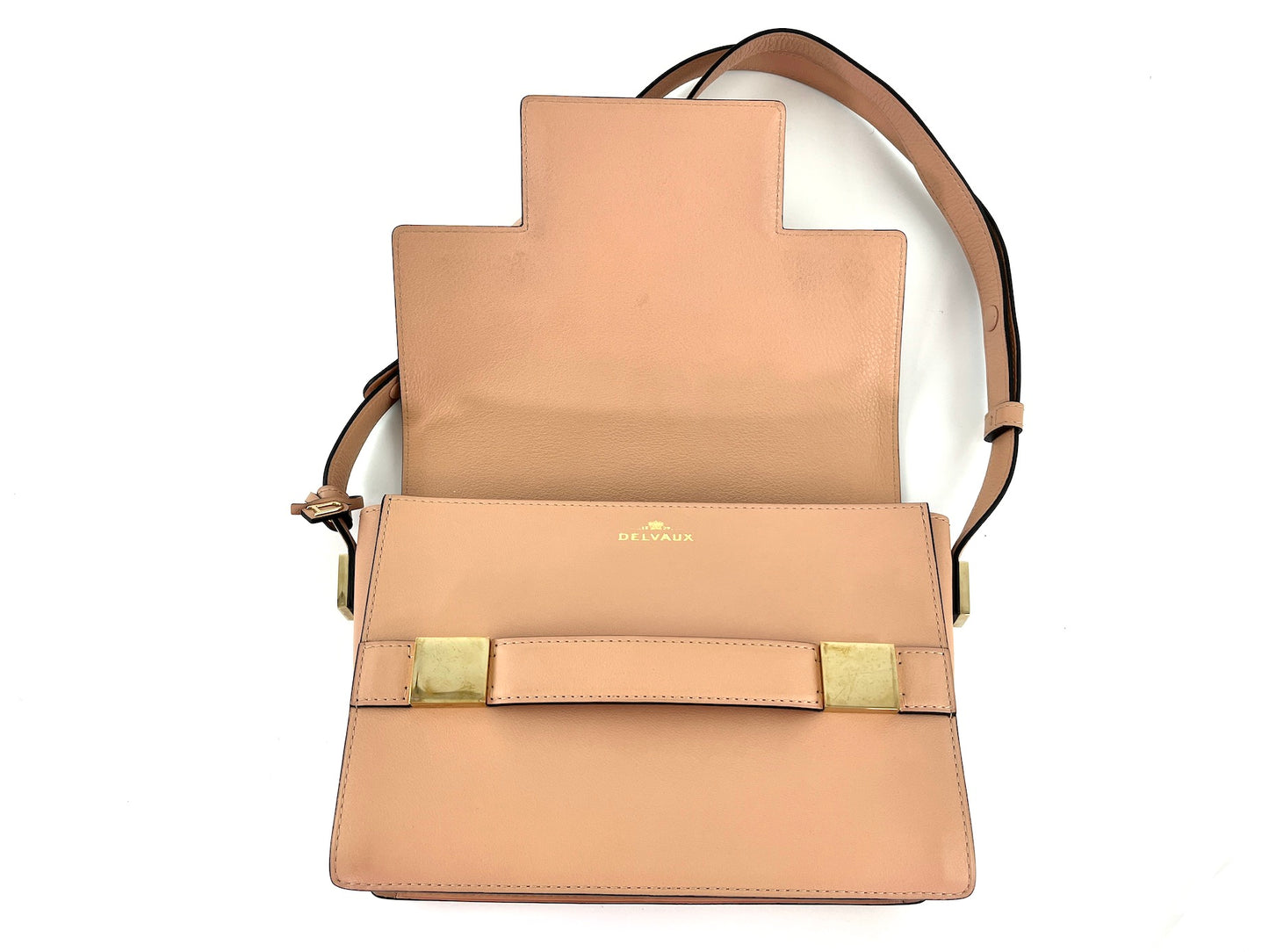 DELVAUX Madame PM Pink Hardware Crossbody Bag