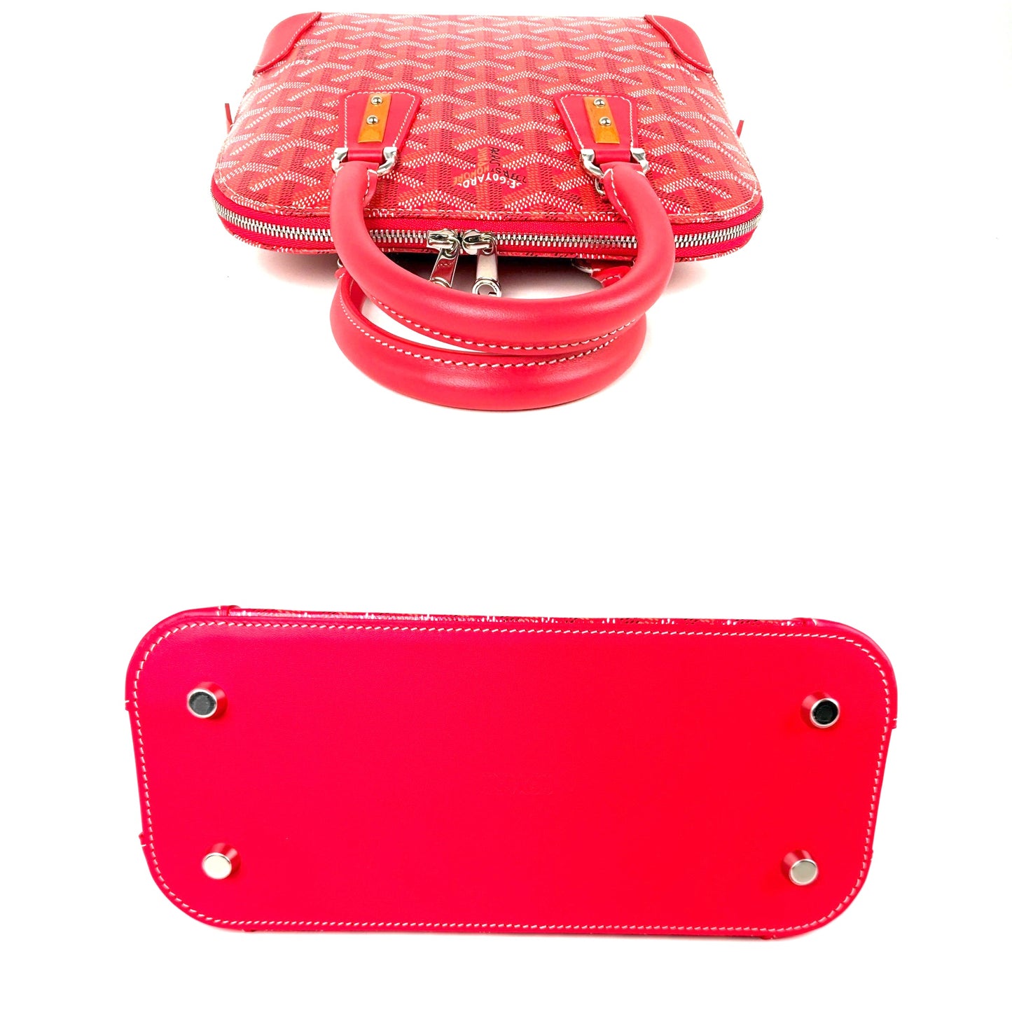 GOYARD Goyardine Vendome Mini Limited Edition Fuchsia Top Handle Crossbody Bag New