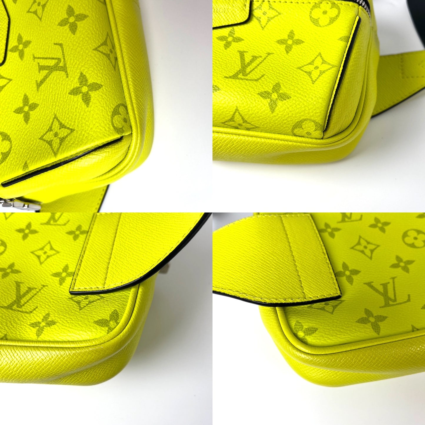 LOUIS VUITTON Taiga Outdoor Bumbag Neon Yellow Crossbody Bag