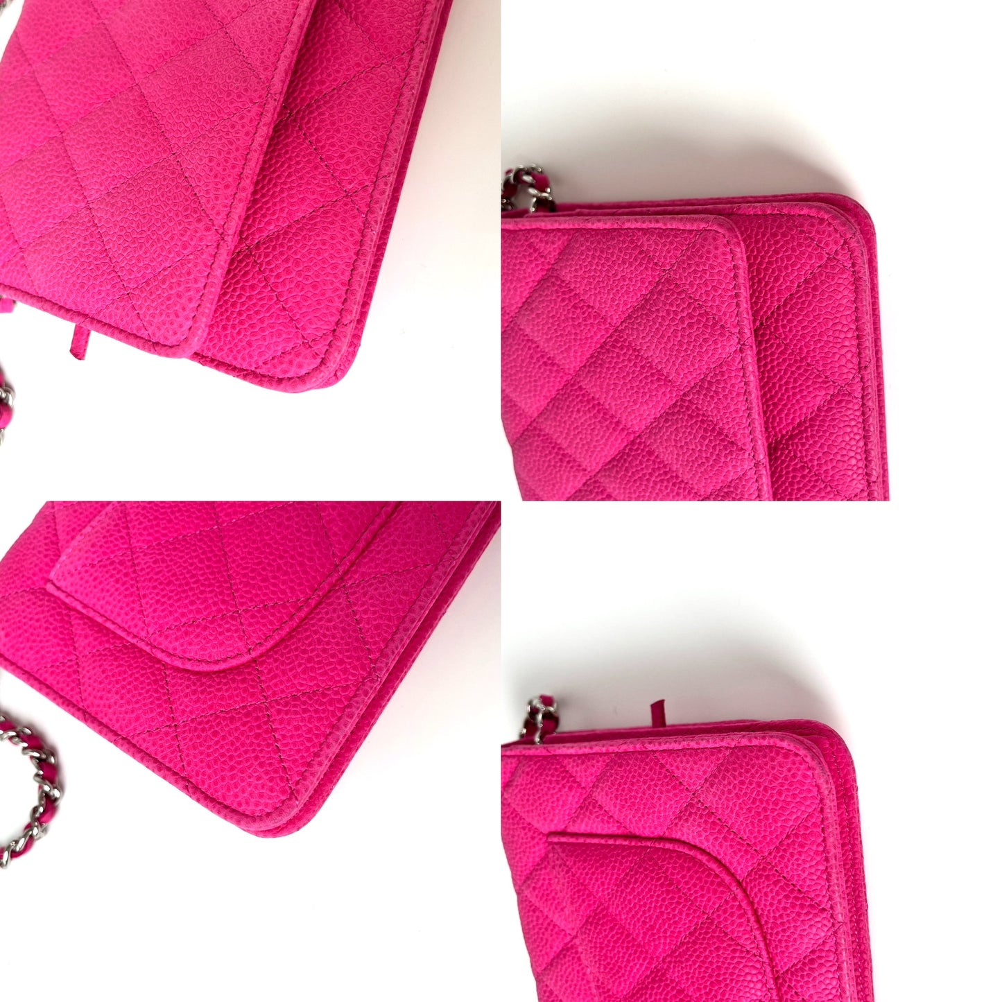 CHANEL 13S WOC Wallet on Chain Hot Pink Quilted Leather Crossbody Bag