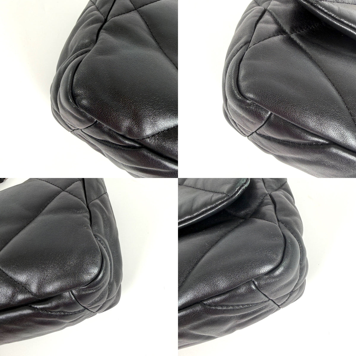 CHANEL 19 Medium Black Goatskin Gold Hardware Quilted Leather  Flap Bag