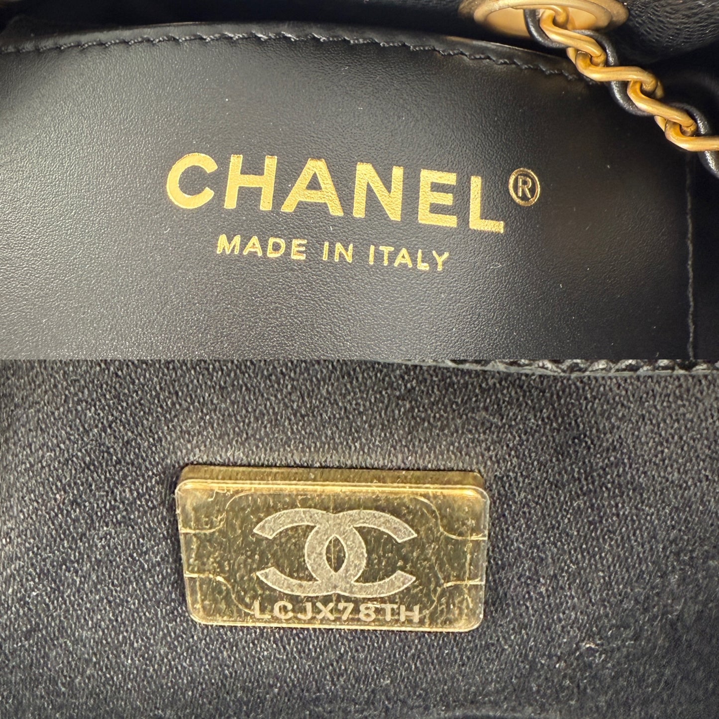 New CHANEL 25 Mini Black Quilted Caviar Leather Shoulder Bag