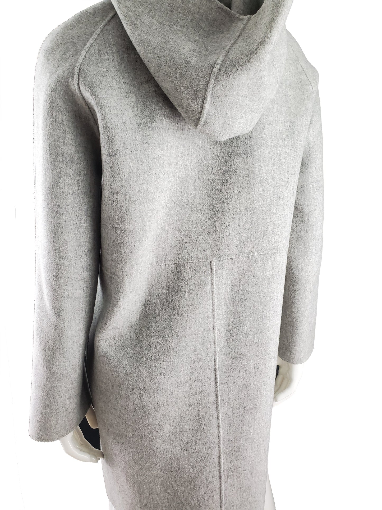 MaxMara Weekend Gray Wool Lightweight Hooded Coat 42 8