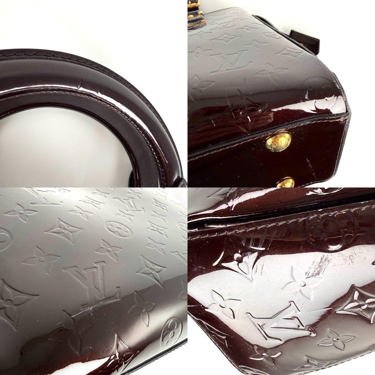 Louis Vuitton Vintage Melrose Avenue Vernis Amarante Monogram Satchel Top Handle Bag Briefcase