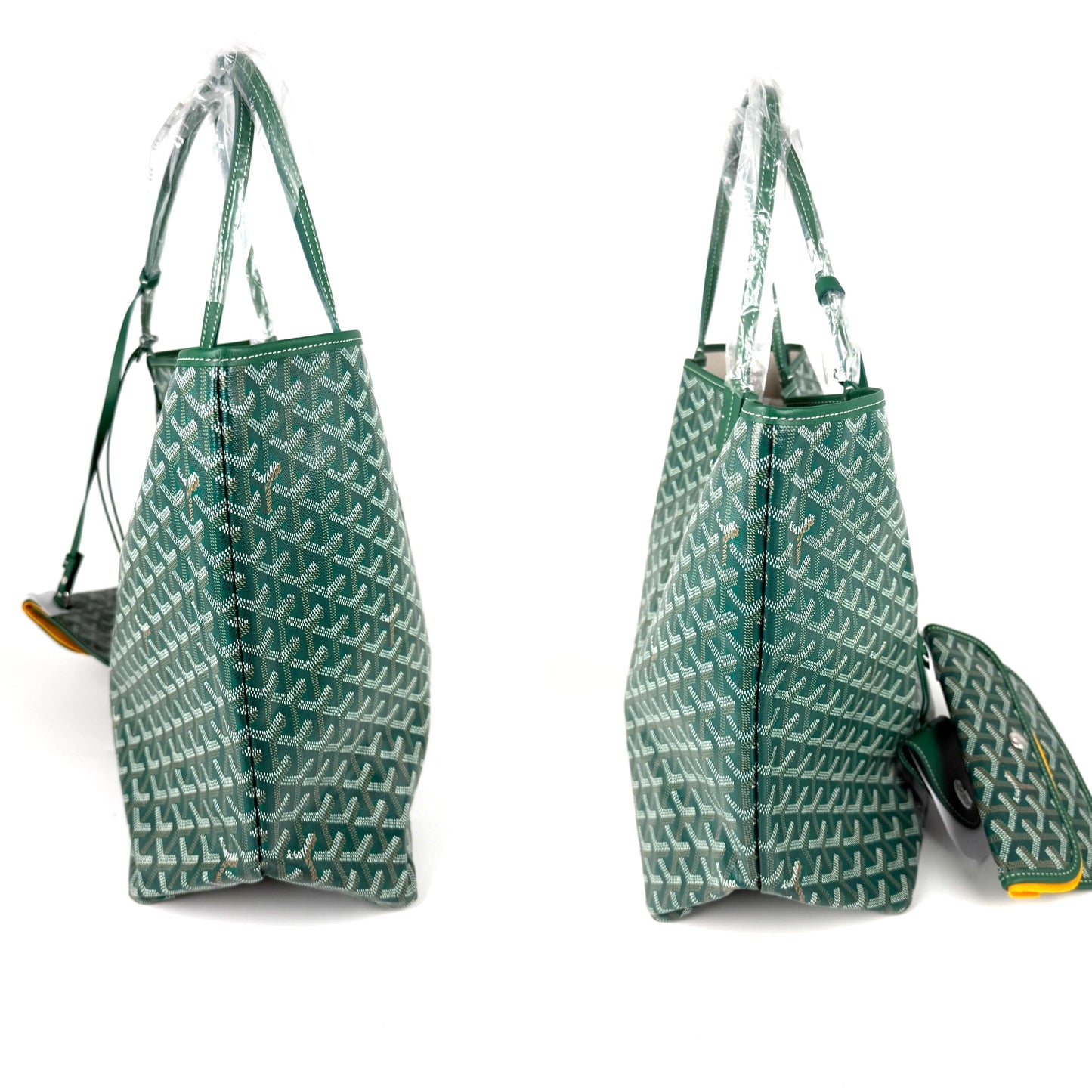 GOYARD Goyardine Saint Louis GM Green Tote Bag with Pouch New