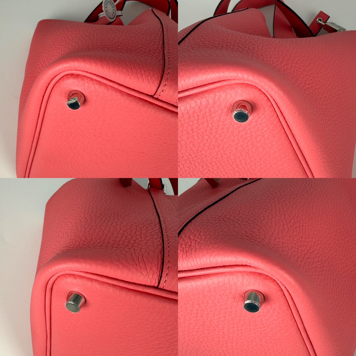 HERMES Picotin Lock 18 PM Pink Rose Azalee Taurillon Clemence Satchel Top Handle Bag