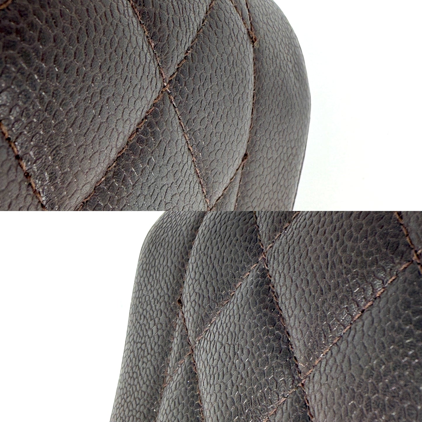 Vintage CHANEL Diana Medium Brown Caviar Quilted Leather Crossbody Flap Bag