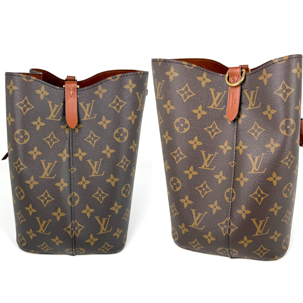 Louis Vuitton Neonoe Monogram Canvas Brown Caramel Leather MM 2025 Bucket Shoulder Crossbody Bag