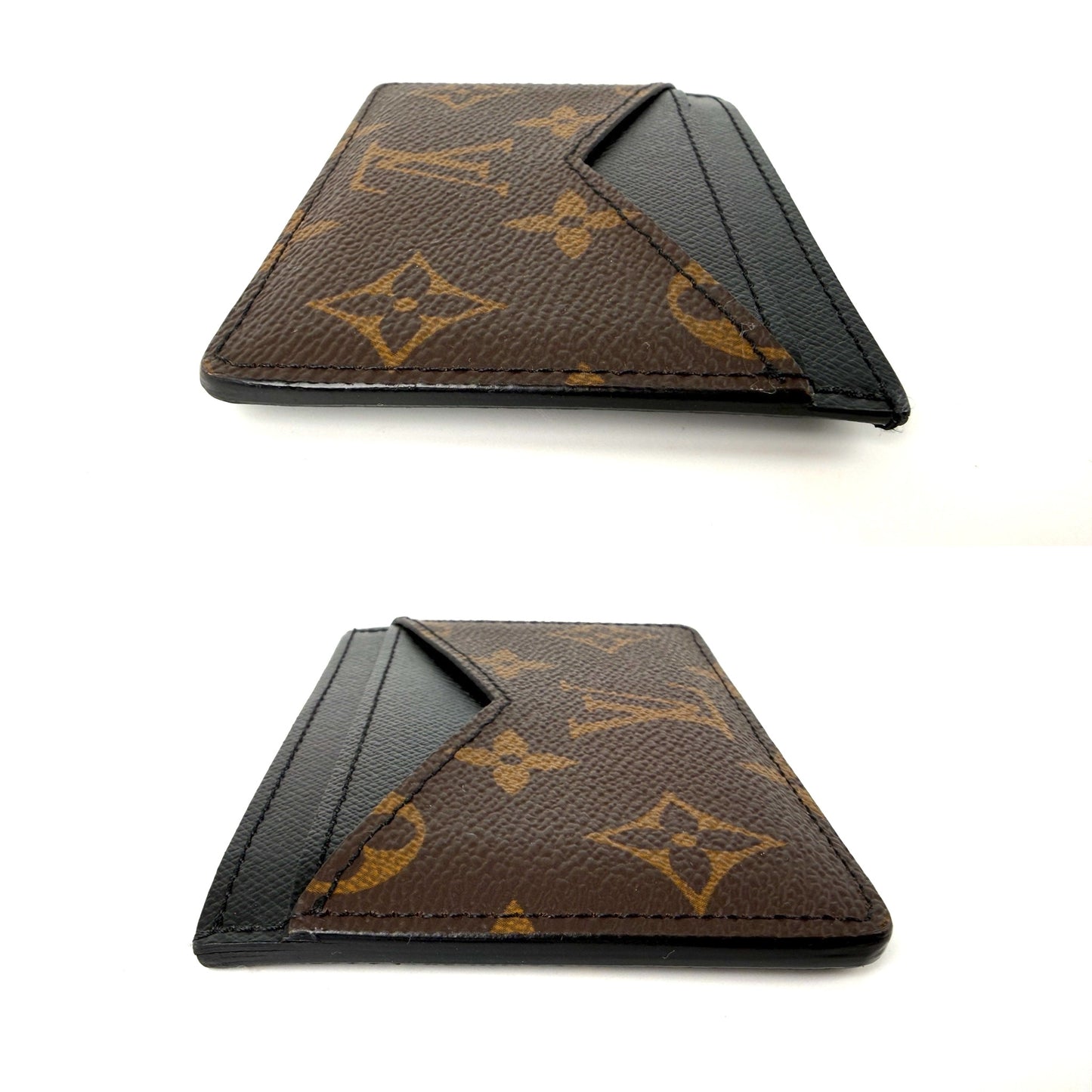 Louis Vuitton Macassar Neo Porte-Cartes Brown Black Monogram Card Case Holder