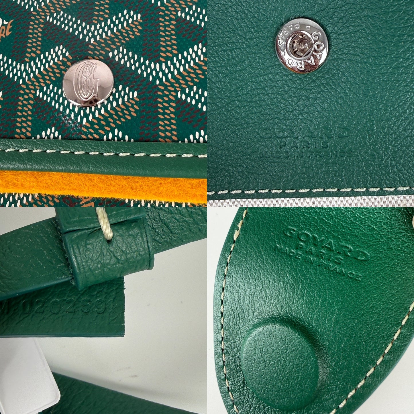 GOYARD Goyardine Saint Louis GM Green Tote Bag with Pouch New