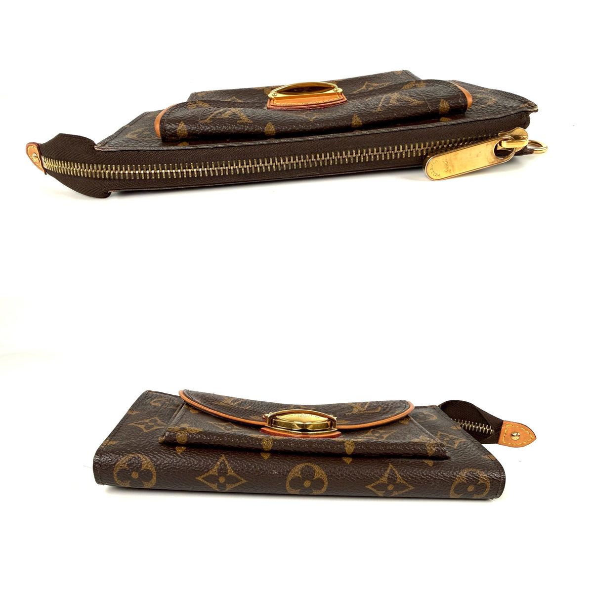 Louis Vuitton Astrid Monogram Brown Canvas Zip Wallet Wristlet