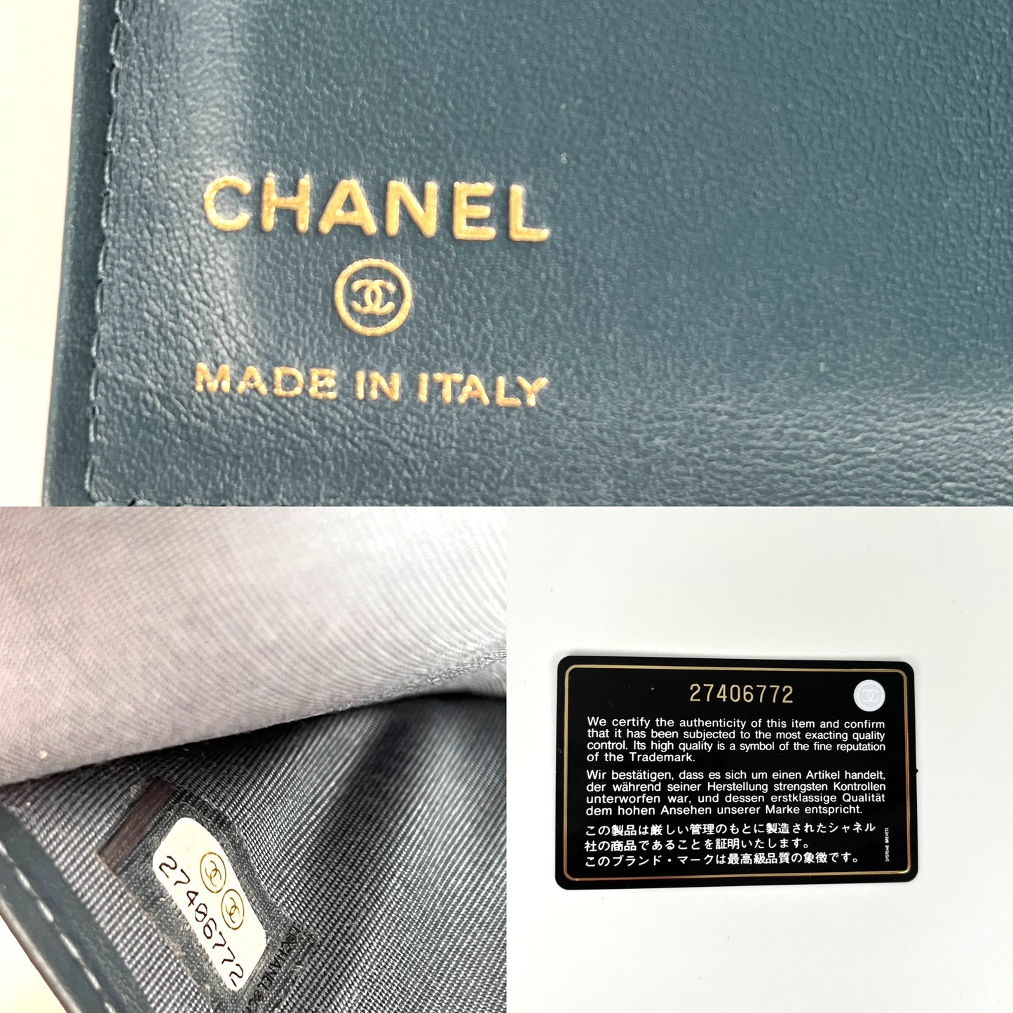 CHANEL Timeless CC 2019 Caviar Blue Passport Holder Case Cover