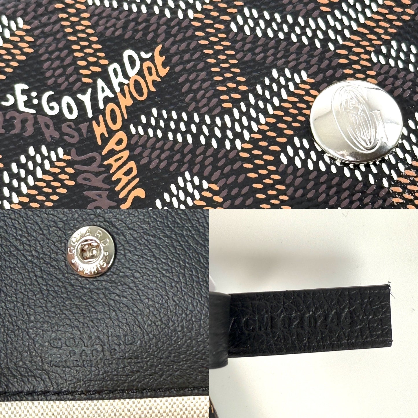 New GOYARD Goyardine Saint Louis PM Black Tote Bag with Pouch