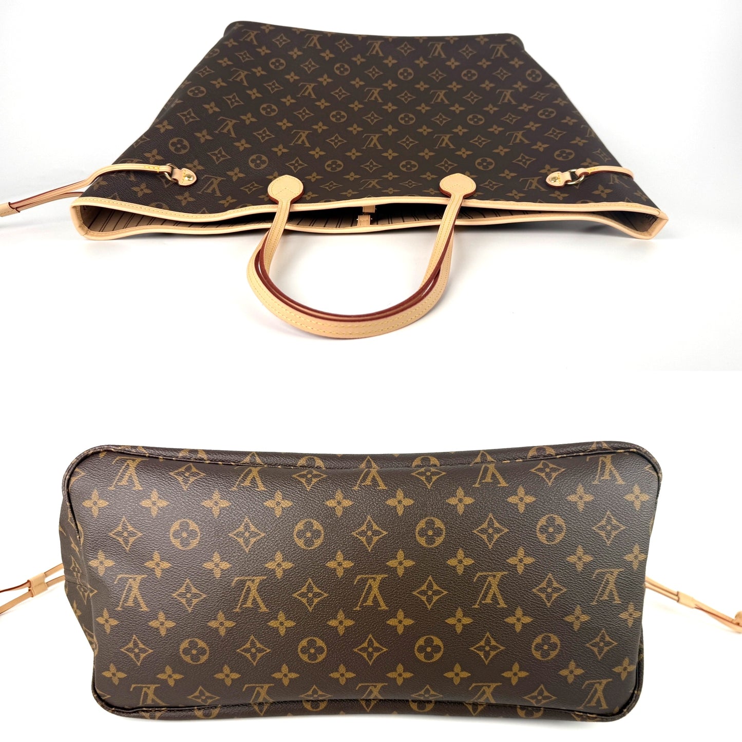 LOUIS VUITTON Neverfull GM Monogram Brown Beige 2026 Tote Bag With Pouch New in box