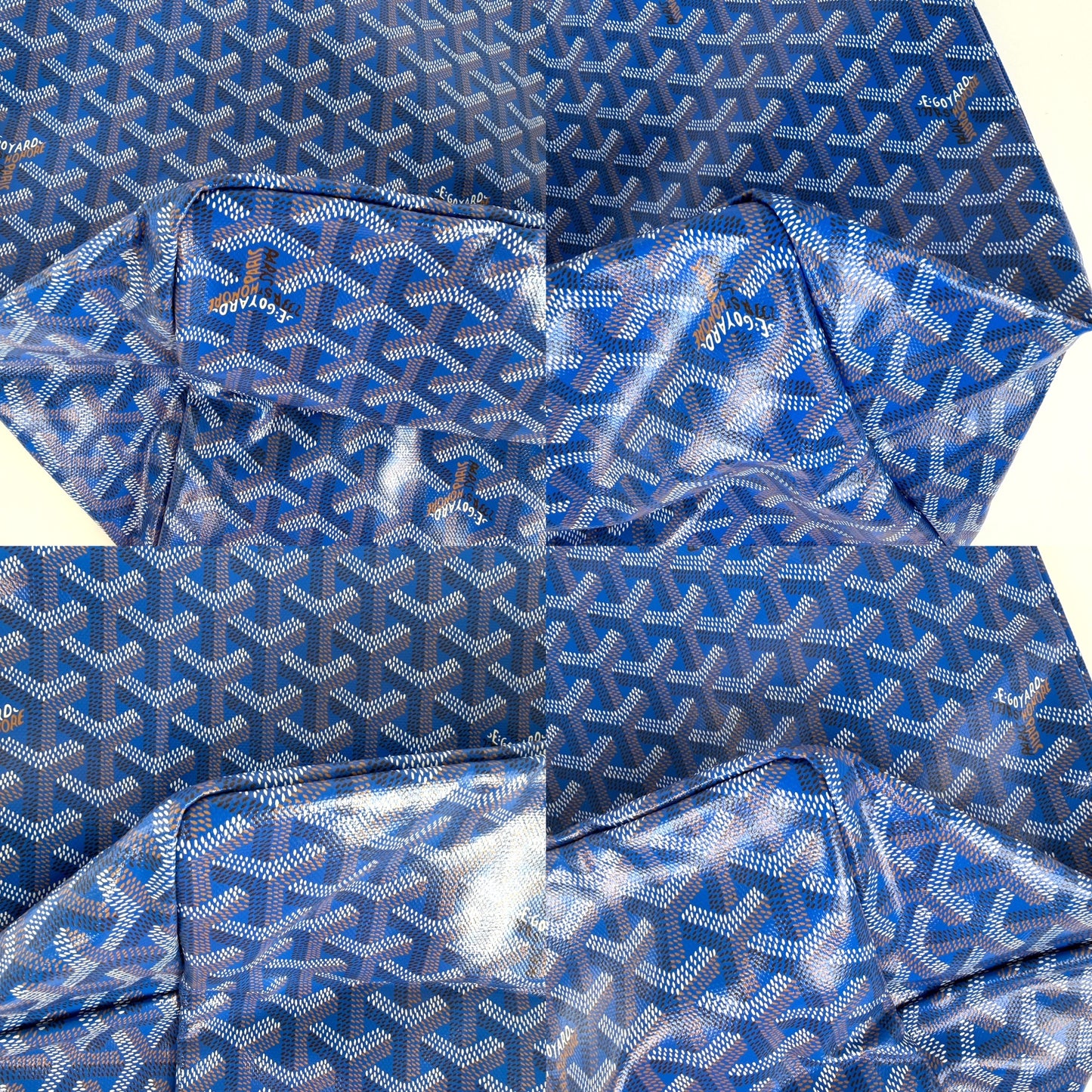 GOYARD Goyardine Saint Louis GM Blue 2026 Tote Bag with Pouch New