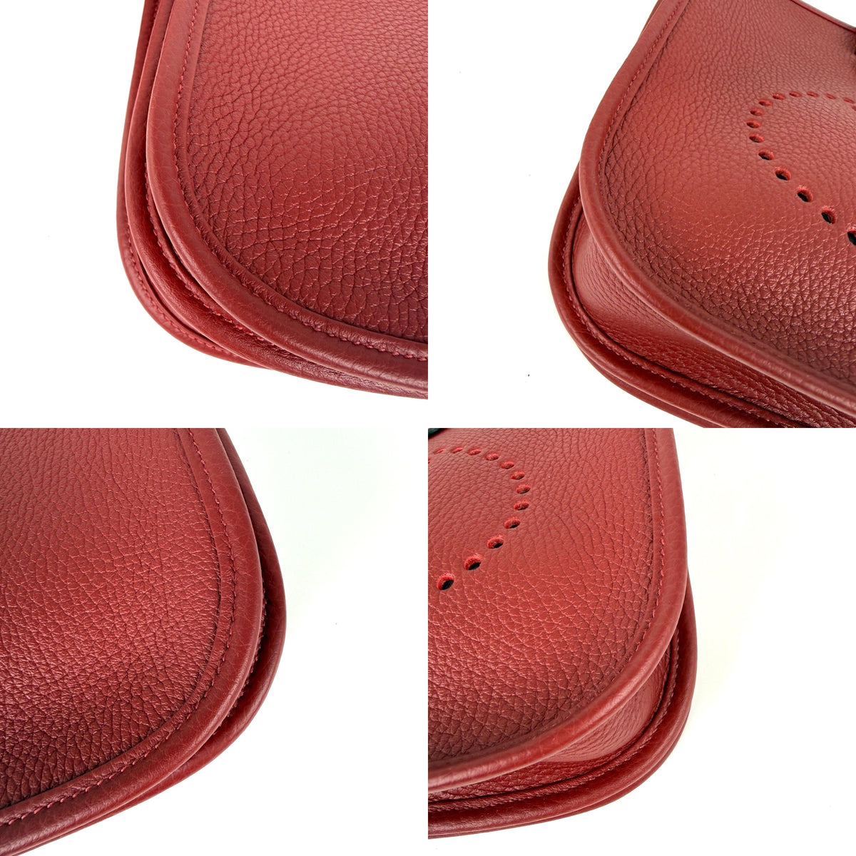 HERMES Evelyne 23 Rouge H Leather Crossbody Bag New