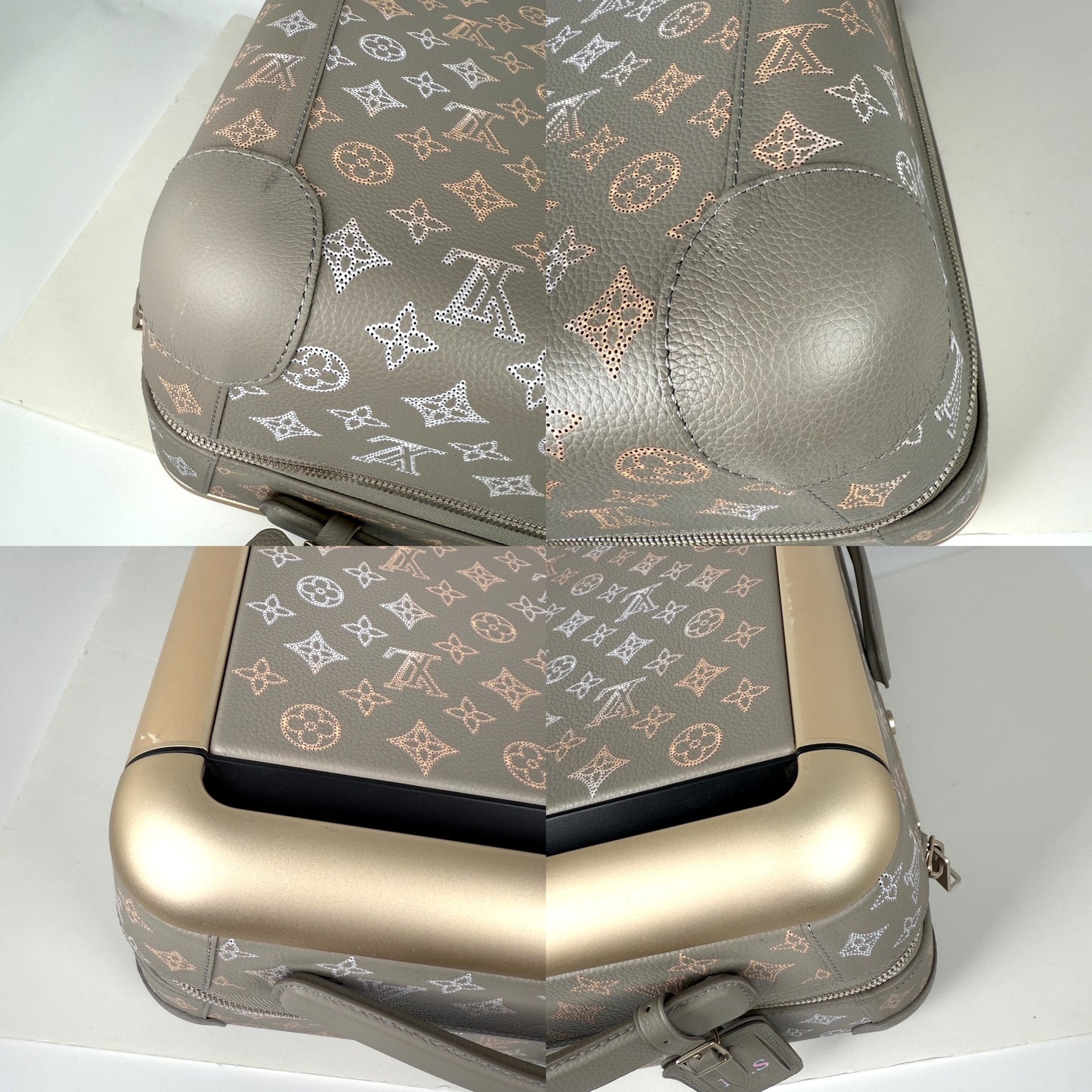 Louis Vuitton Horizon 55 Mahina Perforated Monogram Leather Suitcase