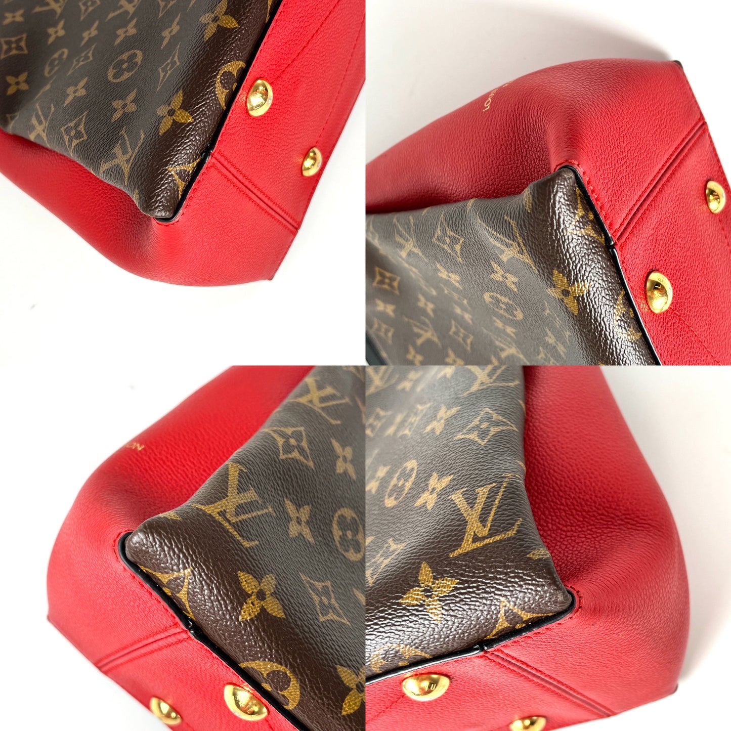 Louis Vuitton Surene MM Monogram Cerise Red Tote Bag