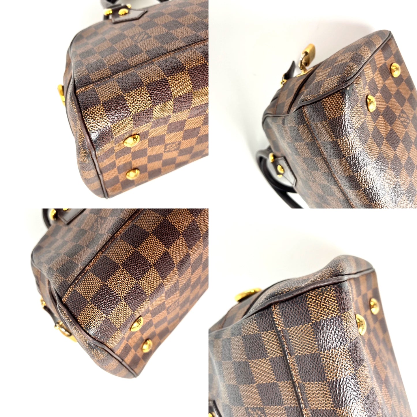 Louis Vuitton Duomo Boston Damier Ebene Bowler Satchel Bag