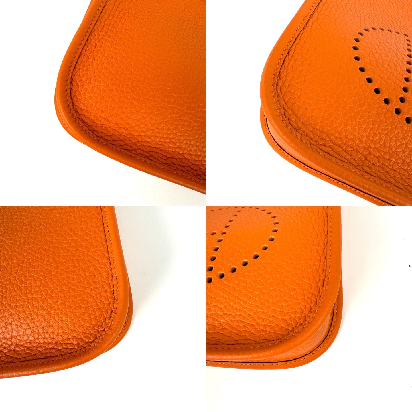 New HERMES Mini Evelyne TPM 16 Orange Leather 2025 Crossbody Bag