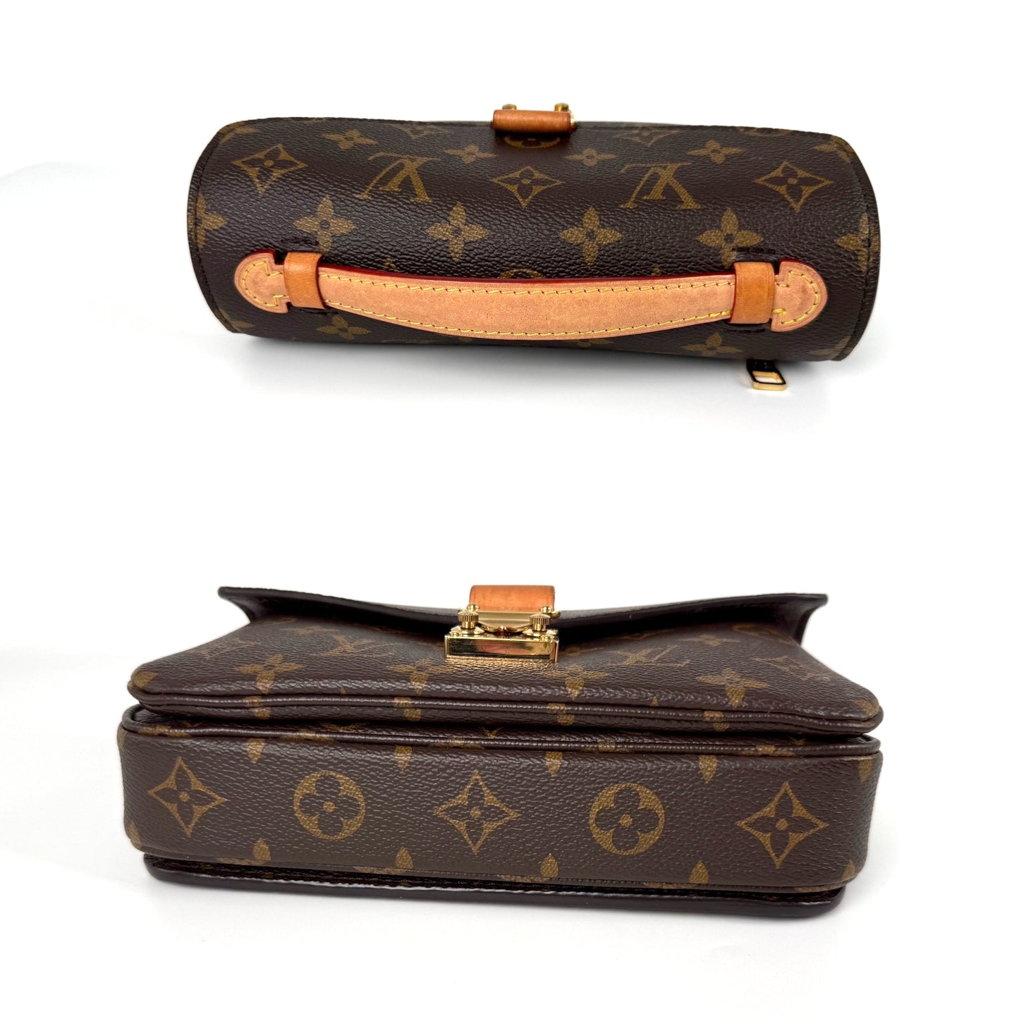 Louis Vuitton Pochette Metis East West Brown Monogram Crossbody Bag